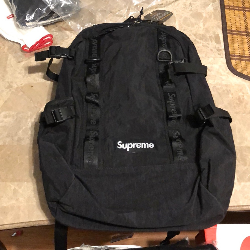 Supreme Black Cordura Backpack Brand New